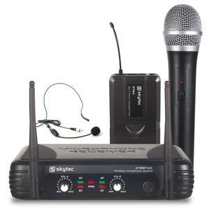  Skytec STWM722C 2-Kanaals UHF draadloos microfoonsysteem