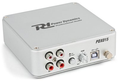 Power Dynamics PDX015 USB Phono Voorversterker met software