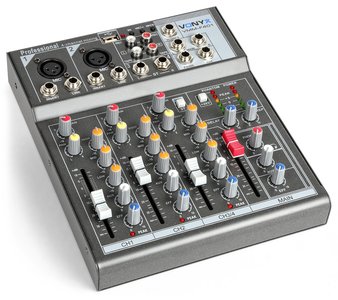 Vonyx VMM-F401 4-kanaals muziekmixer