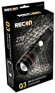 Recon Q3 LED Oplaadbare zaklamp 5W mini