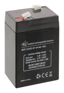 Oplaadbare Loodzuur Accu 6 V 4000 mAh