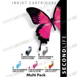 Multipack Replacement SL for Canon 520 Black & 521 Serie