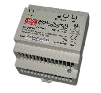 Industriële voeding voor DIN-RAIL - Meanwell - 24V 60W