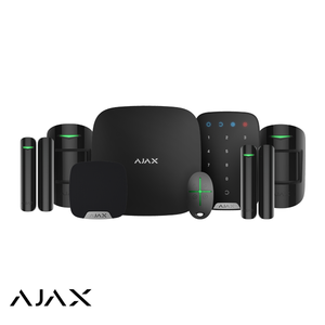 AJAX HUBKIT LUXE ZWART: HUB GSM/LAN, 2 * PIR, 2 * MC, AFB, KEYPAD, BINNENSIRENE