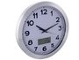 WC35  ALUMINIUM WANDKLOK MET LCD-DISPLAY - THERMOMETER, HYGROMETER EN WEERSVOORSPELLING - ALUMINIUM - Ø 35 cm_6