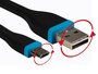 PCMP93B  LAAD- EN SYNCHRONISATIEKABEL - MICRO USB 5-POLIG - OMKEERBAAR - ZEER FLEXIBEL - 12 cm - ZWART_6